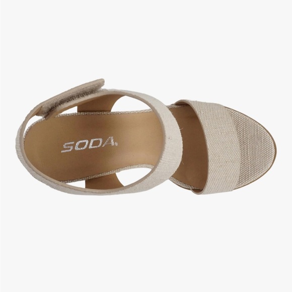 Women's Beige Block Heel Sandals - Picture 5 of 5